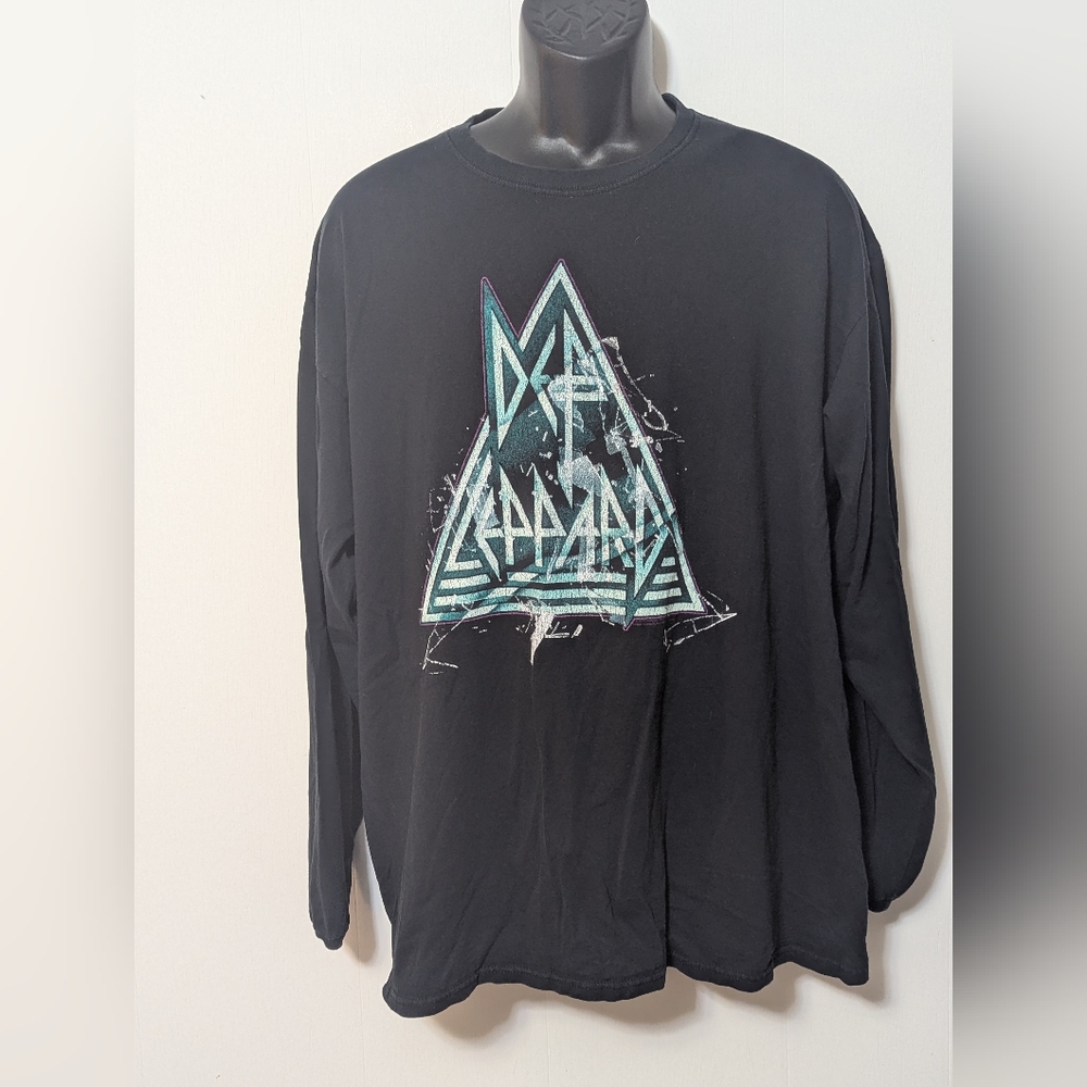 Men's Def Leppard Logo Long Sleeve Rock T-Shirt Rock of Ages Size XL